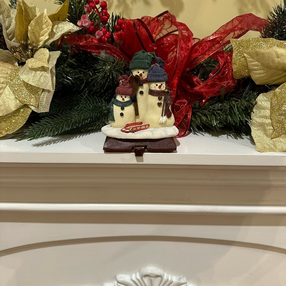 Festive Snowman Stocking Hanger - Picture 4 of 6